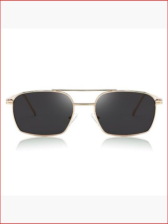 Square Aviator Sunglasses for Women Men Retro Metal Frame UV Protection main image 5